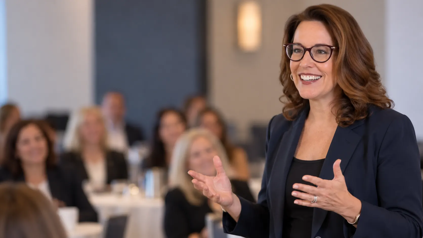 Tracy LaLonde leading a business development training session for lawyers.